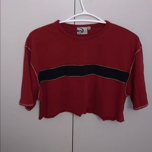 Red crop top